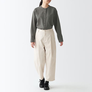 無印良品 MUJI（無印良品 ）女式 法兰绒 立领衬衫 棕色 M 