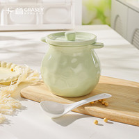广意 陶瓷猪油罐调料罐700ml调味罐储油罐辣椒油罐配勺子绿色 GY8794 陶瓷猪油罐 绿