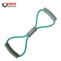 Simplefitness8字拉力器男士背部训练弹力绳家用开肩瑜伽拉力绳女八字扩胸 湖蓝色20磅【中级款】