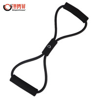 Simplefitness8字拉力器男士背部训练弹力绳家用开肩瑜伽拉力绳女八字扩胸 黑色25磅【高级款】