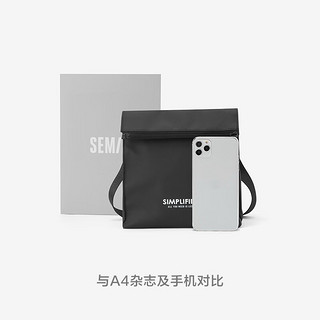 森马（Semir）斜挎包男2024mini手机包时尚流行印花小方包单肩包潮 黑色90001 均码