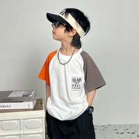 大嘴猴童装男童T恤2024夏季新款洋气宽松短袖上衣中大童休闲纯棉衣服