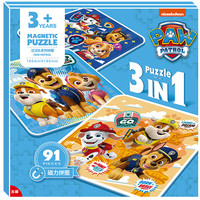 汪汪队立大功 磁性拼图 儿童拼图玩具磁贴三折页拼图(25+30+36)33PF2345送宝宝 磁贴三折页(25+30+36)片
