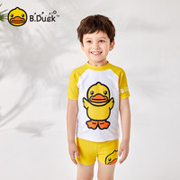 B.DUCK小黄鸭儿童泳衣女童连体泳装游泳衣泡温泉游泳训练装备 经典黄 170【高150-160cm重35-40kg】