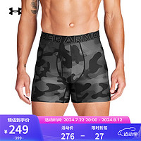 安德玛（UNDERARMOUR）Tech男子6英寸印花运动休闲内裤-3条装1387415 黑色001 XL 