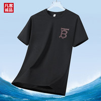 凡客诚品夏季速干短袖运动跑步T恤衫 黑色 2XL