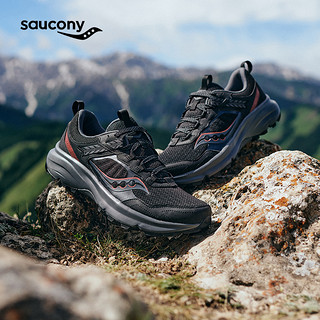 saucony 索康尼 Excursion Tr17 男子户外防滑越野跑鞋 S20958-202 黑深灰 40