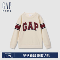 Gap【大小童同款】男童2024初秋新款印花logo卫衣儿童装642581