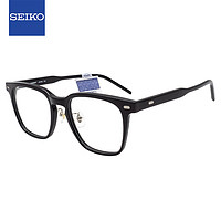 SEIKO 精工 眼镜框SEIKO雅释透系列男女款全框时尚休闲近视眼镜架 AE5006 P31 黑色 单独镜框