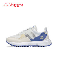卡帕（Kappa）厚底运动鞋子男鞋网面透气轻便跑步鞋 冬日白/冷紫色 41 