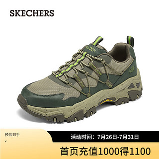 斯凯奇（Skechers）2024男女复古老爹鞋户外徒步运动鞋237421 橄榄色/棕色/OLBR 45