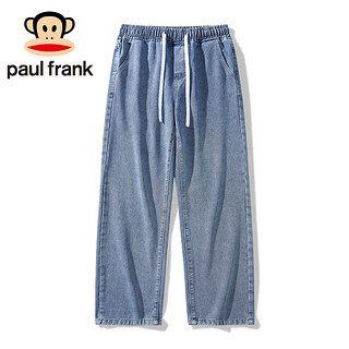 大嘴猴（paul frank）牛仔裤男2024夏季宽松阔腿直筒潮流长裤子男款百搭中蓝2XL PFAPT241901M中蓝