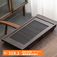 博为（BW）天然实木茶盘家用抽屉式茶台简约功夫茶托盘干泡盘 62.5*33*6.5cm