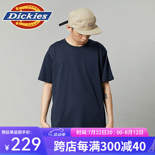 dickies短袖T恤 胸前小图案徽章短袖T恤 休闲百搭舒适 DK013083 深海军蓝 XL