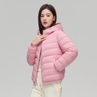 雪中飞 SNOWFLYING【反季特卖】女式时尚轻薄连帽羽绒服经典简约短款羽绒服女