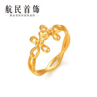 HANGMIN BIJOU 航民首饰 千千心结 黄金戒指 XYH263 2.63g 17号