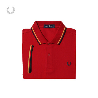 FRED PERRY 男士POLO衫春季商务休闲麦穗短袖重磅多彩T恤M3600OR0