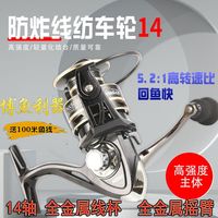 全金属不锈钢轴承渔轮远投抛竿纺车轮海钓路亚矶钓无间隙斜口筏钓