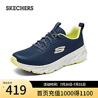 斯凯奇（Skechers）2024夏季男女增高厚底运动鞋时尚150472 海军蓝色/柠檬色/NVLM 37