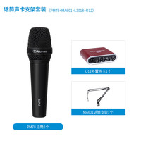 Alctron/爱克创 舞台演出 手持式电容录音直播话筒+声卡支架