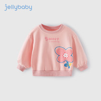 JELLYBABY女童卫衣秋装宝宝软糯花朵抗菌儿童上衣5女童卫衣春秋新款