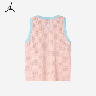 NIKE JORDAN耐克童装女童篮球背心季儿童网眼透气无袖T恤 热带桃色 110/56(5)