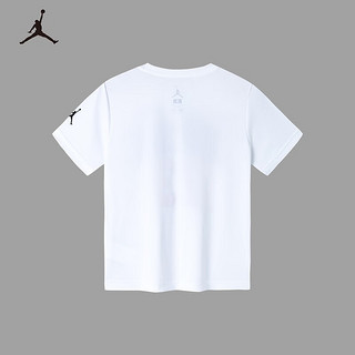 NIKE JORDAN 耐克AJ童装男女童 DRI-FIT 速干短T夏季儿童23号上衣 纯白色 110/56(5)