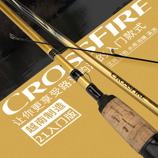 达亿瓦（DAIWA） CROSSFIRE 路亚竿入门路亚杆钓竿路亚钓鱼竿 路亚竿 1.84m 602ULB.CS（超软调枪柄）