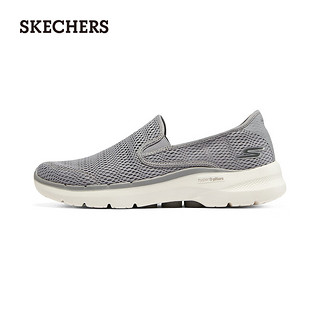 斯凯奇（Skechers）男鞋一脚蹬夏季休闲透气网面鞋健步鞋运动鞋懒人鞋894136 灰色/GRY 39.5