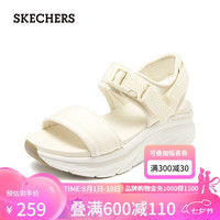 斯凯奇(Skechers)2024年夏季新款女鞋厚底休闲凉鞋透气外穿沙滩鞋119824