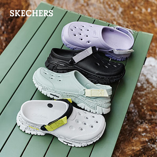 斯凯奇（Skechers）河马泡泡鞋2024年夏洞洞鞋女鞋外穿凉鞋包头拖鞋111419 黑色/BLK 40