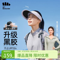 蕉下(beneunder)防晒帽遮阳帽女帽子太阳帽防紫外线丝绒黑胶空顶帽奶霜紫 【捷观】奶霜紫