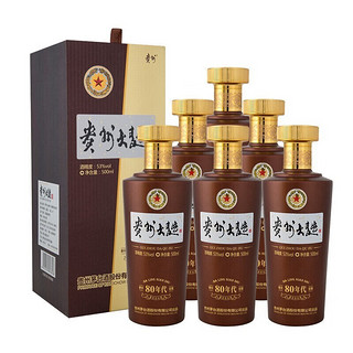 MOUTAI 茅台 贵州大曲酒（80年代）53度500ml*6瓶装 酱香型 高度白酒