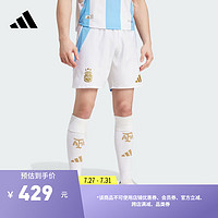 adidas阿根廷主场球员版足球运动短裤男装阿迪达斯IN6928 白/蓝 L