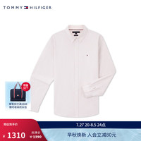 TOMMY HILFIGER24新款秋冬男装纯棉牛津纺商务休闲条纹长袖衬衫MW0MW38597