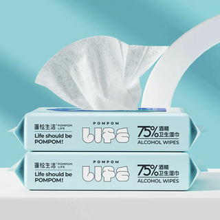 POMPOM LIFE 蓬松生活 酒精湿巾 20抽*10包