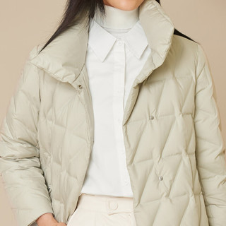 波司登秋季经典商务羽绒服女款90鹅绒显瘦短款保暖外套B40134142 山岚绿4462 155/80A