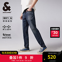 杰克·琼斯（JACK&JONES）杰克琼斯秋季简约男士水洗百搭休闲修身弹力环保长裤牛仔裤男款 中牛仔蓝E11 中牛仔蓝E11 170/76A/SR