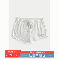 HOLLISTER24秋辣妹休闲运动风海豚毛圈布短裤 女 KI349-4237 浅灰色 XS (160/64A)标准版