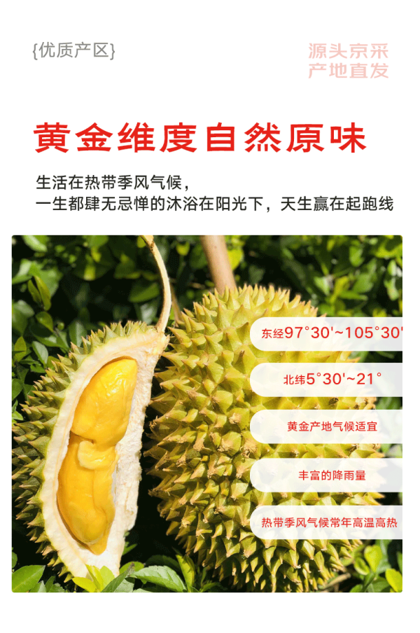 京鲜生金枕榴莲巴掌榴莲2个单粒23斤蜜柚11斤巨无霸软籽石榴6粒