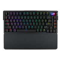 ROG 玩家国度 夜魔Extreme 75键 三模机械键盘 黑色 NX冰暴灰轴 RGB