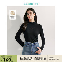 茵曼（INMAN）桑蚕丝羊毛半高领毛衣2024秋季女装新款长袖内搭套头针织衫