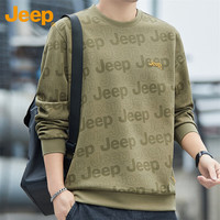 吉普(JEEP)卫衣男春季圆领潮流宽松长袖T恤男士休闲百搭衣服男装