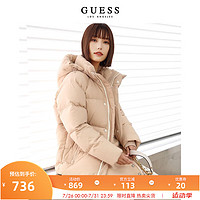 GUESS 男女同款无衔缝保暖时尚连帽羽绒服-ML4W5883