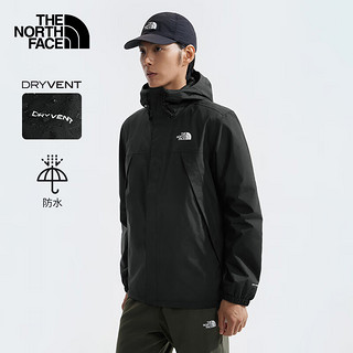 THE NORTH FACE 北面 冲锋衣男户外防风防泼单层硬壳外套7QOH 黑色/4H0 L