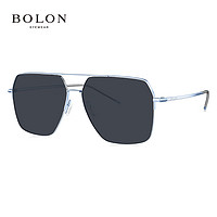 BOLON 暴龙 眼镜太阳镜经典飞行员框 BL8090 C70-蓝灰/银灰蓝