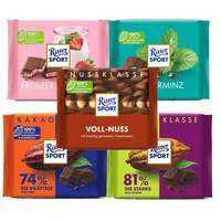 瑞特斯波德瑞特滋（RITTER SPORT）夹心巧克力5件组合装500g 送男女友 【尝鲜大礼包】5口味组合装