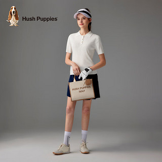 Hush Puppies暇步士女装夏季轻薄优雅短袖POLO衫 泡沫白 S