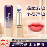 素秀臣氏变色唇膏AGAG鲜花变色口i红不掉色不沾杯持久保湿润唇#蓝色妖姬 【温感变色】鲜花果冻润唇膏