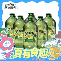 值选：BUNDABERG 宾得宝 含气青柠汁饮料 375ml*6玻璃瓶装